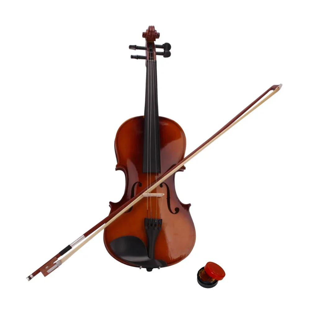 Violin Rosin Bow - 4/4 Natural Acoustic Violin Set with