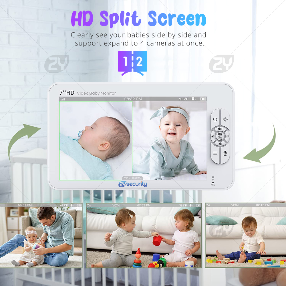 7.0 inch Video Baby Monitor HD - Audio Hd Music ulasan dan harga