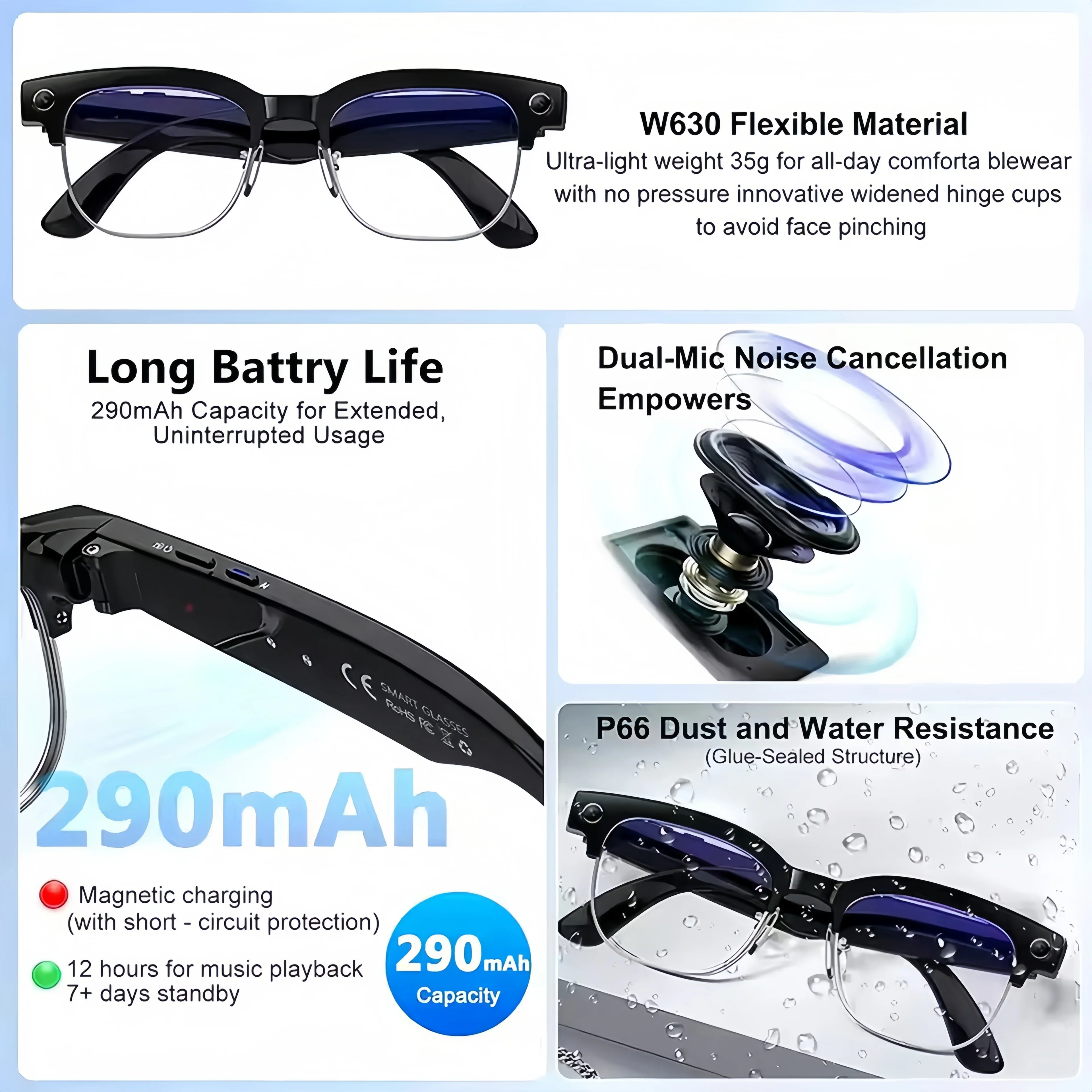 AI Smart Translation Glasses w - Audio Music To Video Ai ulasan dan harga