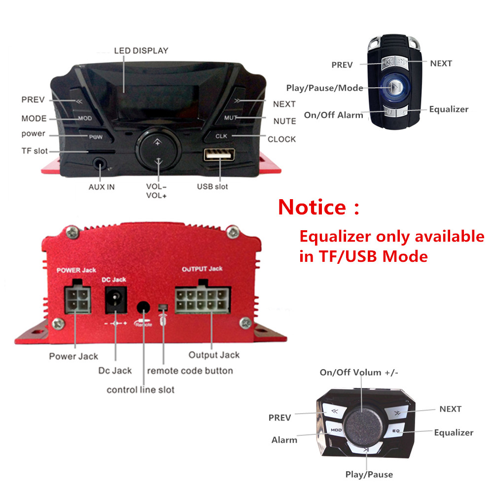12V 4 Channel UTV ATV Golf Car - Audio Music Free Mp3 ulasan dan harga