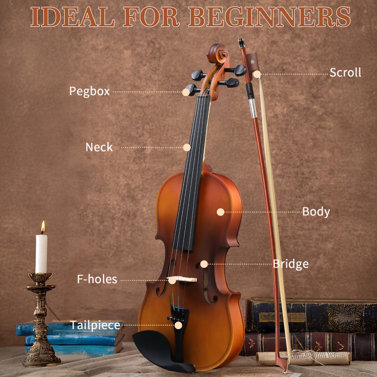 Perfect 1/4 Full Size Acoustic - Violin Rosin Bow ulasan dan harga