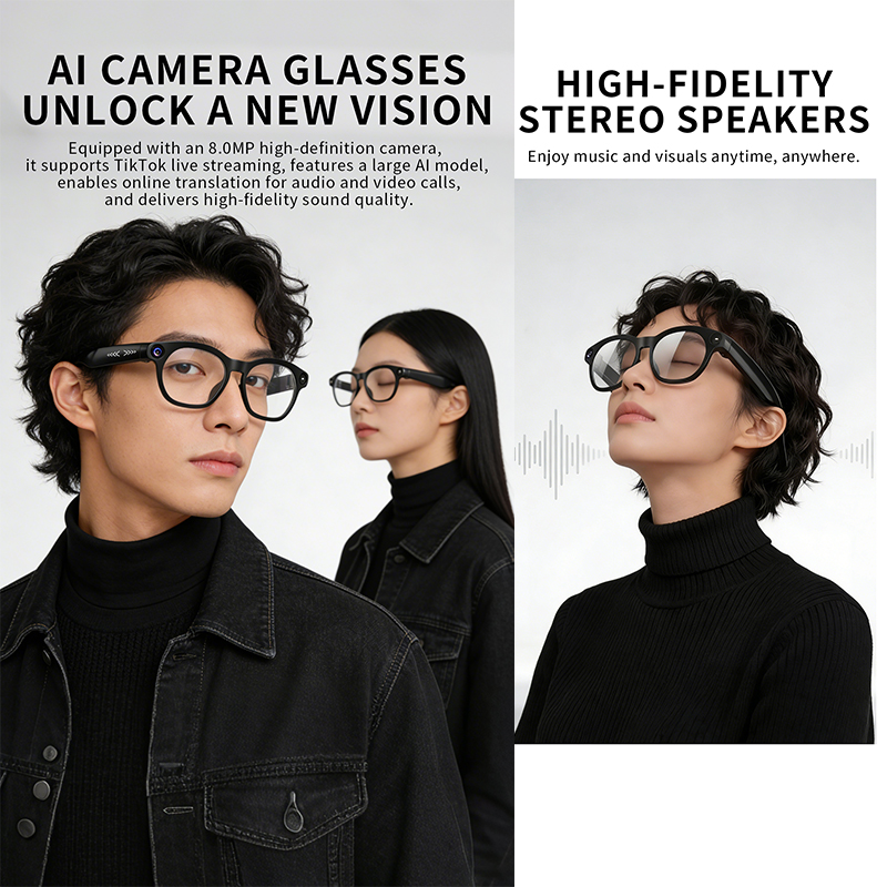 2026 New Smart Glasses 800W HD - Audio Music To Video Ai ulasan dan harga