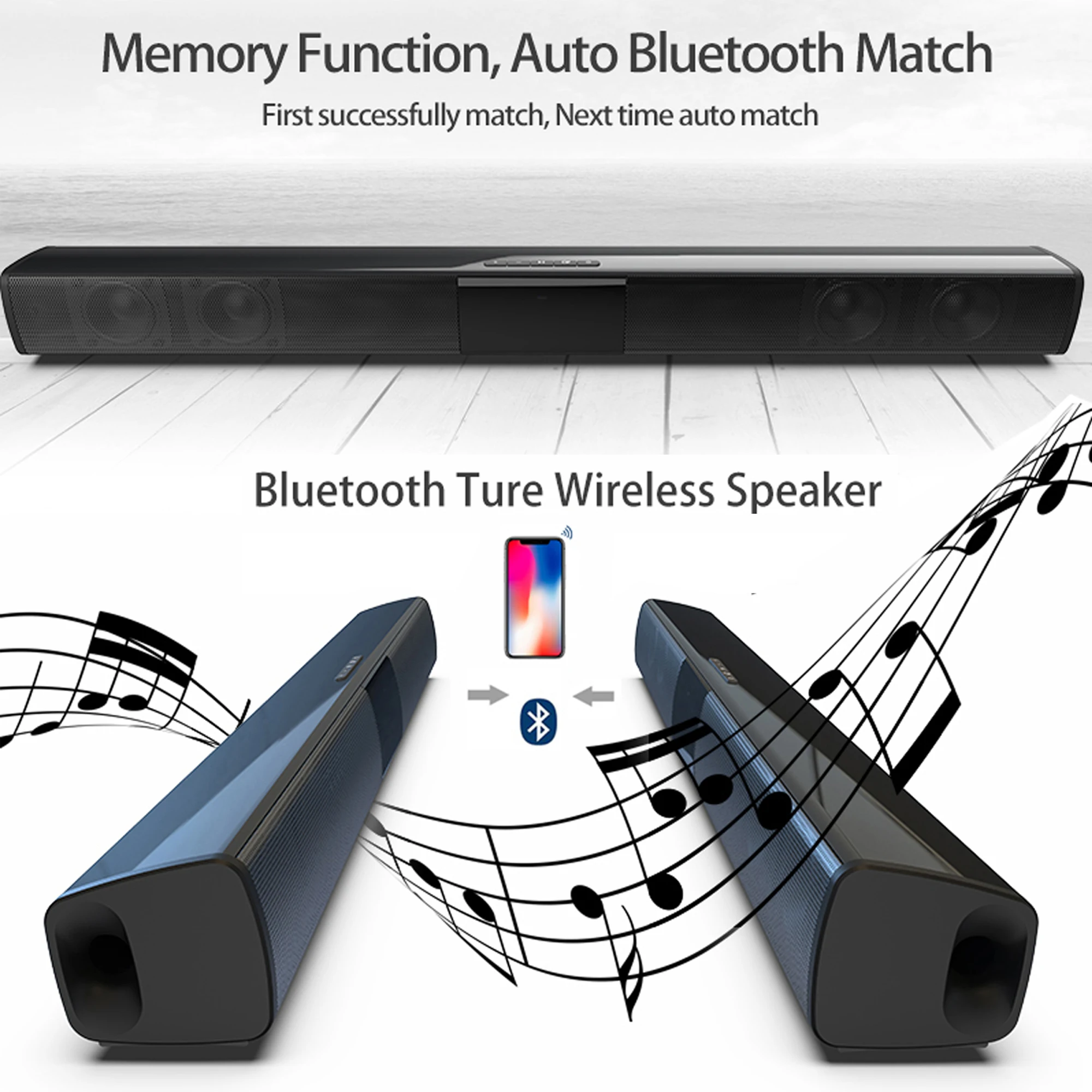 40W High Power Soundbar for TV - Audio Music Apple ulasan dan harga
